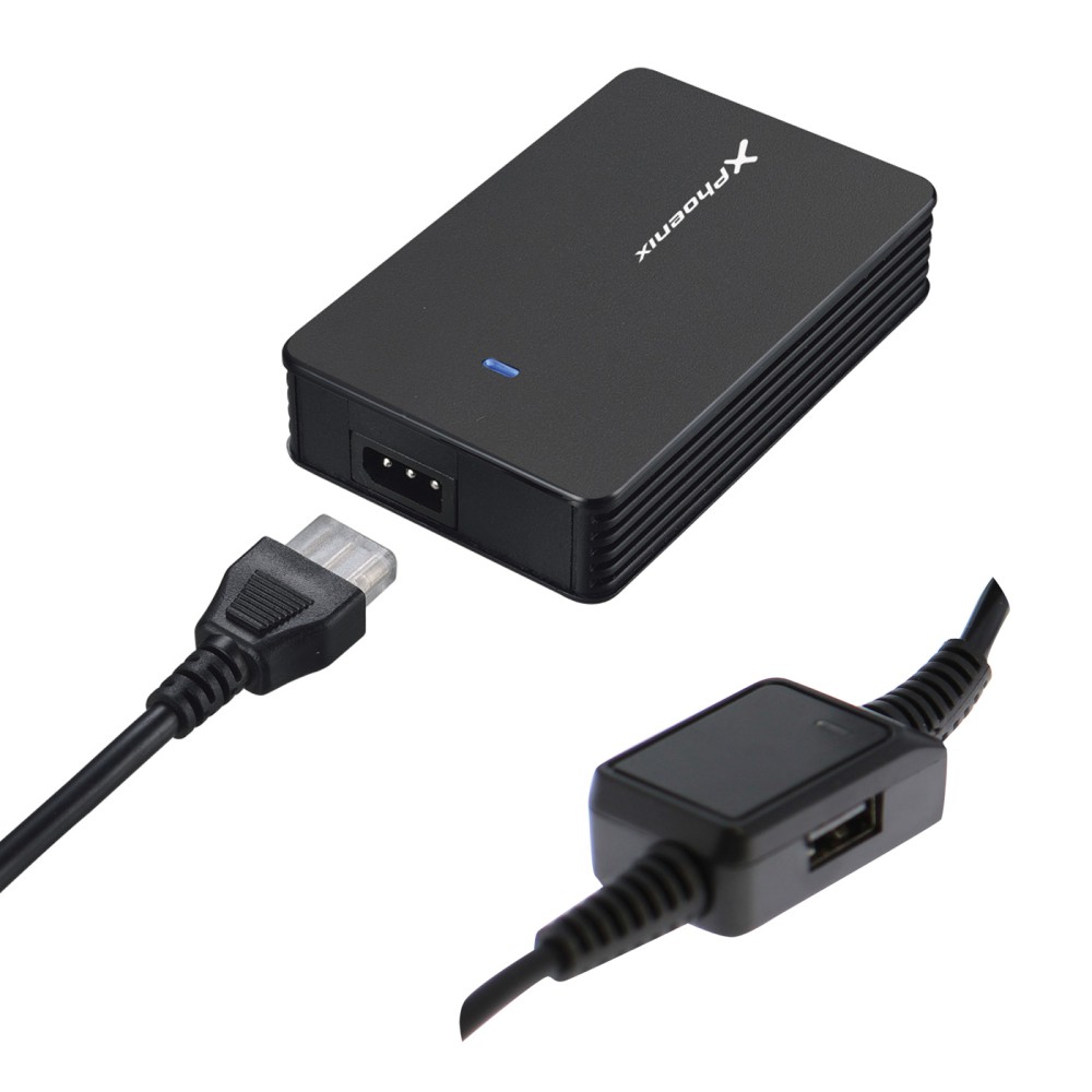 Adaptador cargador de corriente universal automatico  phoenix 40w  (incluye 5 conectores)  para portatiles y netbooks con puert