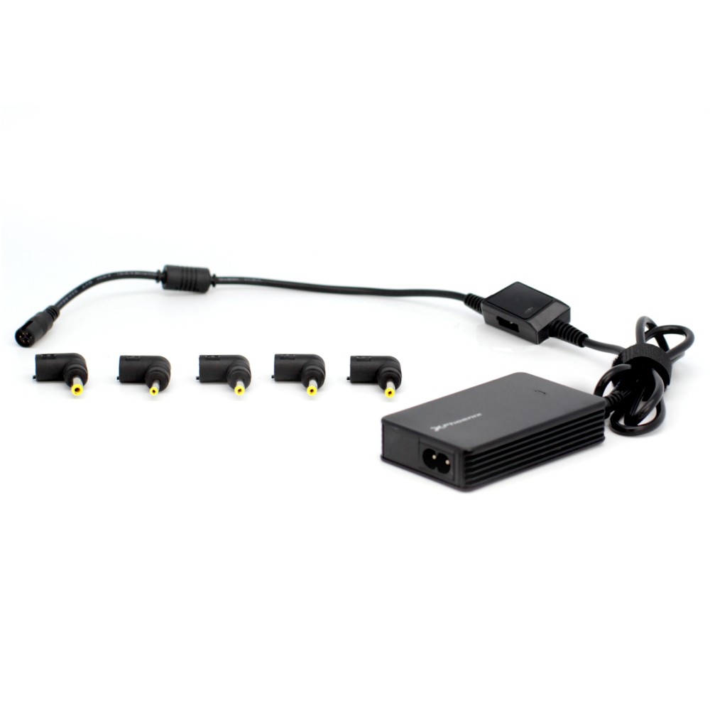 Adaptador cargador de corriente universal automatico  phoenix 40w  (incluye 5 conectores)  para portatiles y netbooks con puert