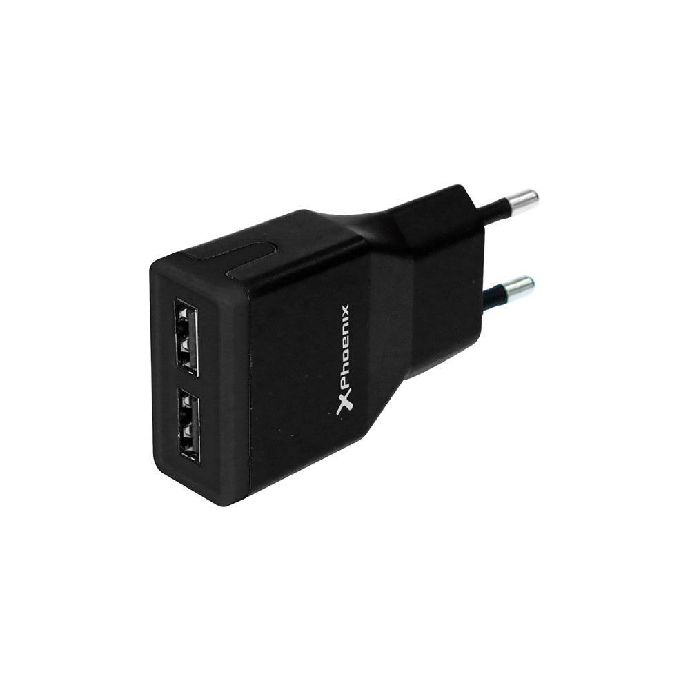 Cargador usb 5v 2 salidas 2a con cable micro usb