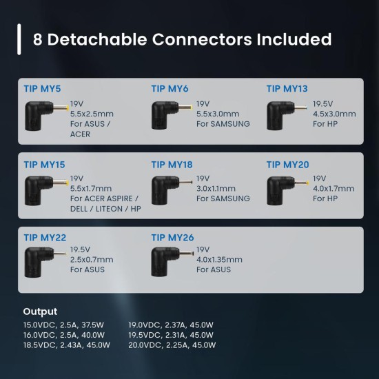 Cargador ewent ew3963 multifuncional 45w