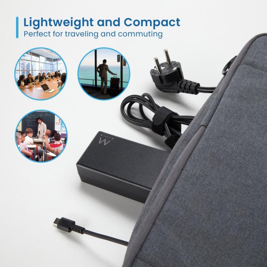Cargador ewent ew3982 para portatil 90w usb tipo c
