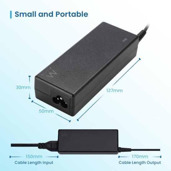 Cargador ewent ew3982 para portatil 90w usb tipo c