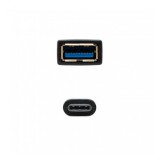 Cable otg usb tipo a 3.1 a usb tipo c 3.1 nanocable 15cm -  hembra - macho -  negro