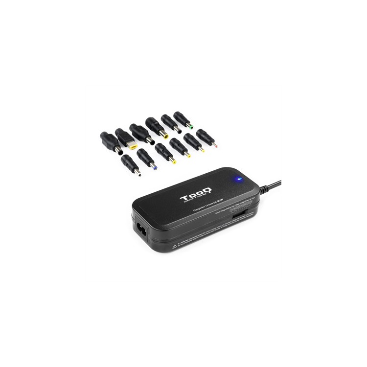 Cargador portatil universal tooq tqlc - 90bs02m 90w 1 x usb 12c negro