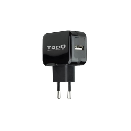 Cargador de pared tooq usb -  12w -  negro