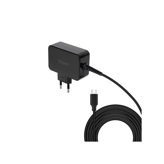 Cargador portatil tooq gan usb - c pd 65w negro