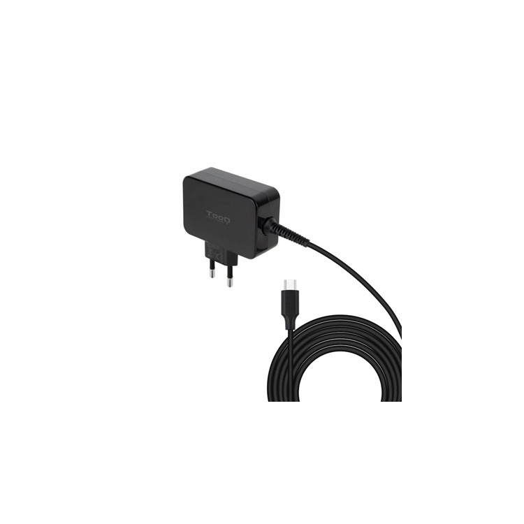 Cargador portatil tooq gan usb - c pd 65w negro