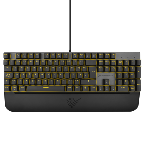 Teclado mecanico gaming phoenix mk1 elite full rgb configurable switches brown usb con reposamuñecas