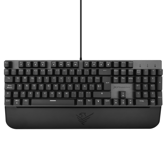 Teclado mecanico gaming phoenix mk1 elite full rgb configurable switches brown usb con reposamuñecas