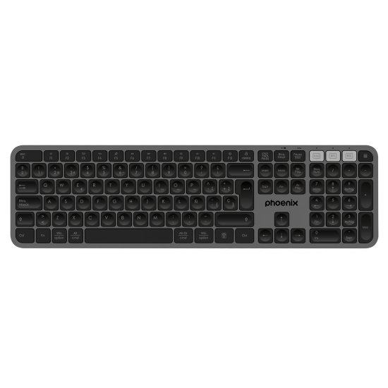 Teclado inalámbrico multidispositivo phoenix k300 blueooth dual y 2.4ghz