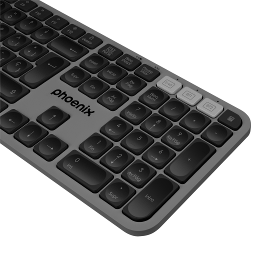 Teclado inalámbrico multidispositivo phoenix k300 blueooth dual y 2.4ghz