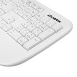 Phoenix k201 teclado ergonómico inalámbrico 2.4ghz blanco