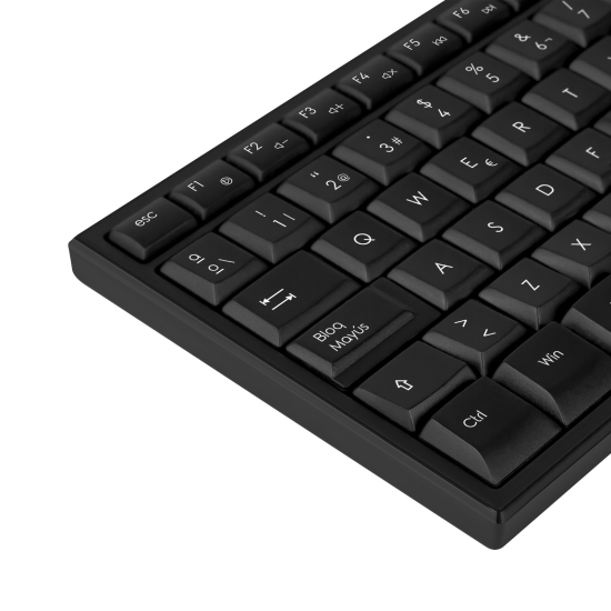 Phoenix k100 teclado multimedia usb negro qwerty oficina