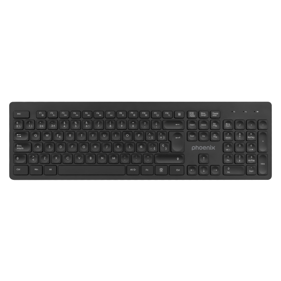 Teclado inalambrico qwerty phoenix k200 negro delgado
