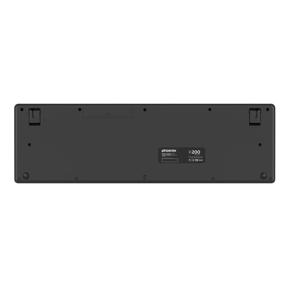 Teclado inalambrico qwerty phoenix k200 negro delgado