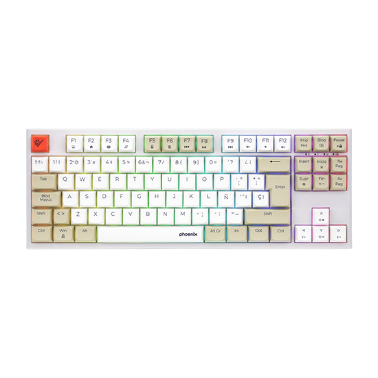Teclado gaming royal pbt mecanico blanco