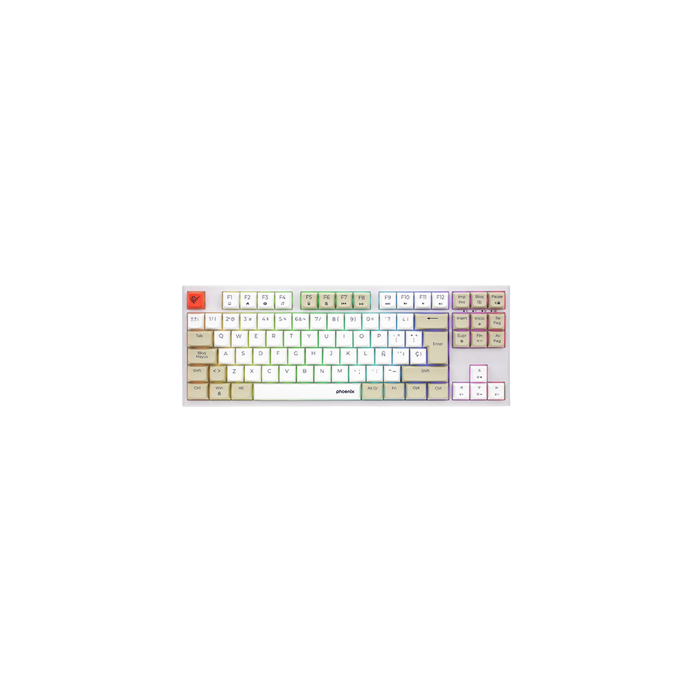 Teclado gaming royal pbt mecanico blanco