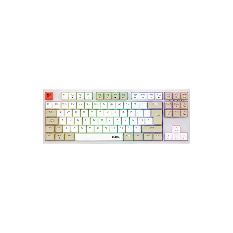 Teclado gaming royal pbt mecanico blanco
