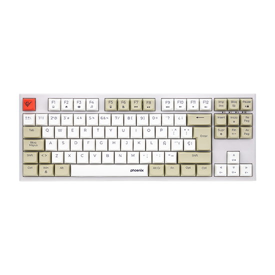 Teclado gaming royal pbt mecanico blanco
