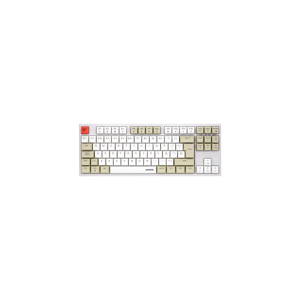 Teclado gaming royal pbt mecanico blanco