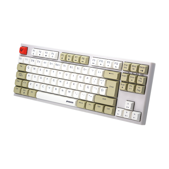 Teclado gaming royal pbt mecanico blanco