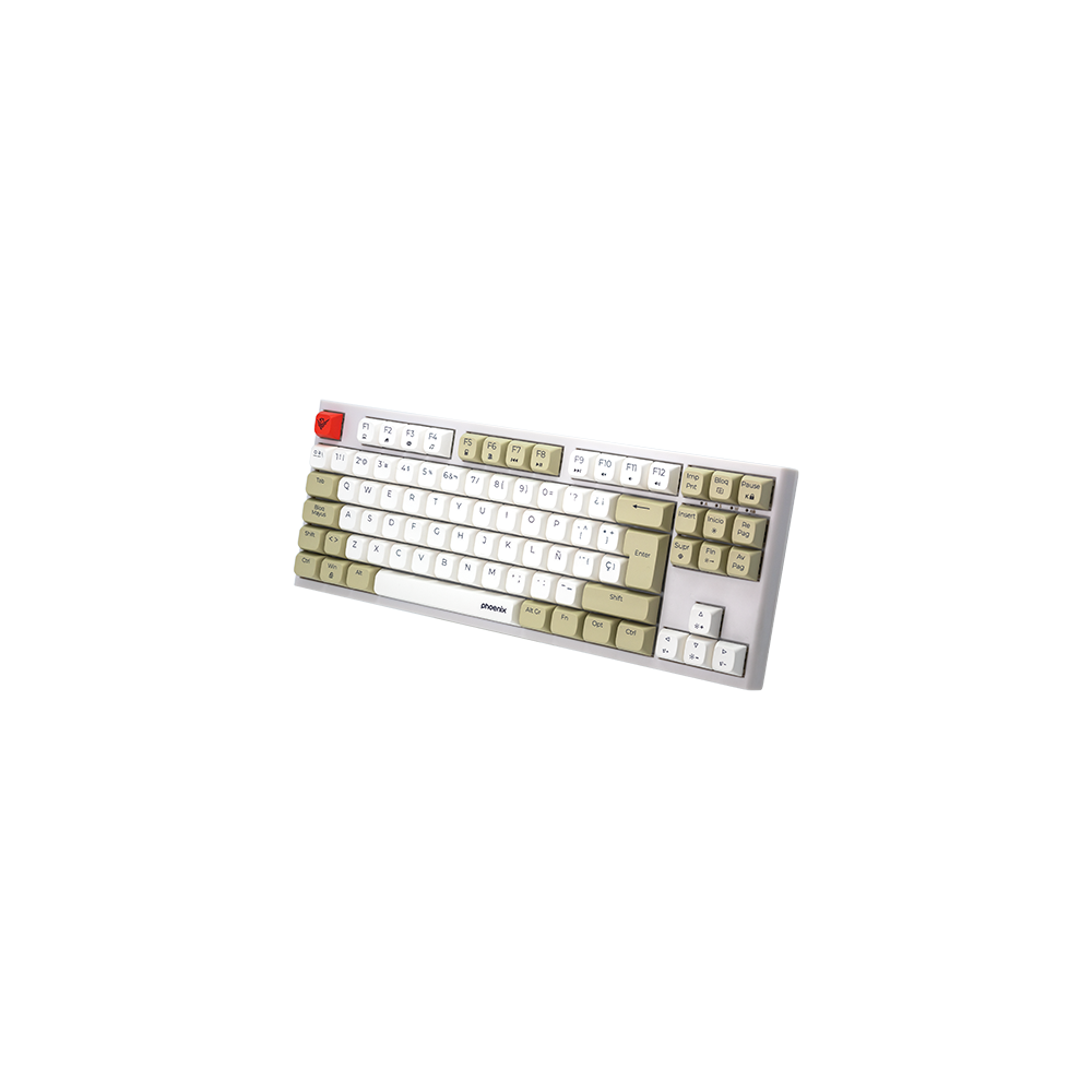 Teclado gaming royal pbt mecanico blanco