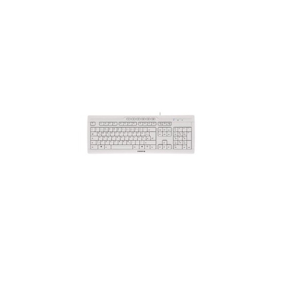 Teclado cherry stream 3.0 usb ultraplano blanco