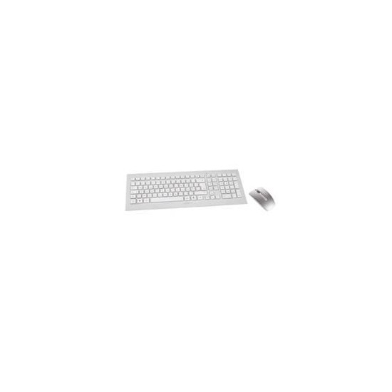 Teclado + raton cherry dw 8000 inalambrico ultrasilencioso blanco - plata
