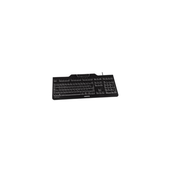 Teclado cherry kc 1000 sc lector de tarjeta chip integrado dni usb negro