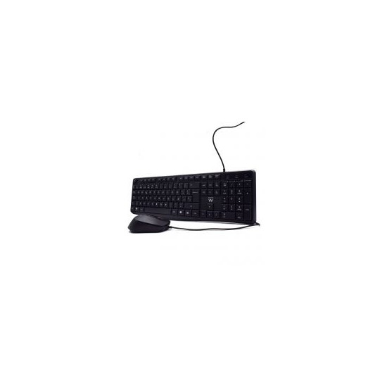 Kit teclado + mouse raton ewent ew3006 usb escritura silenciosa