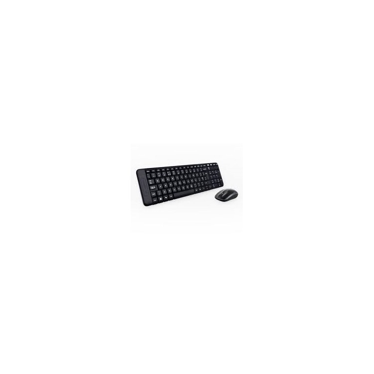 Teclado + mouse logitech mk220 optico wireless inalambrico usb negro