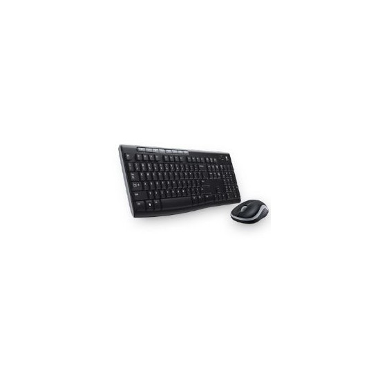 Teclado + mouse logitech mk270 optico wireless inalambrico usb 2.0 negro