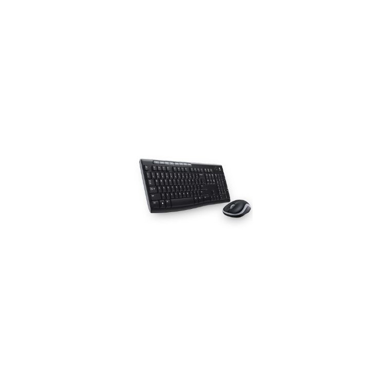 Teclado + mouse logitech mk270 optico wireless inalambrico usb 2.0 negro