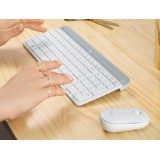 Teclado + mouse logitech mk470 wireless inalambrico blanco