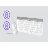 Teclado + mouse logitech mk470 wireless inalambrico blanco