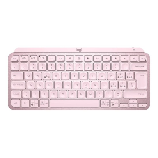 Teclado logitech mx keys mini rosa wireless inalambrico