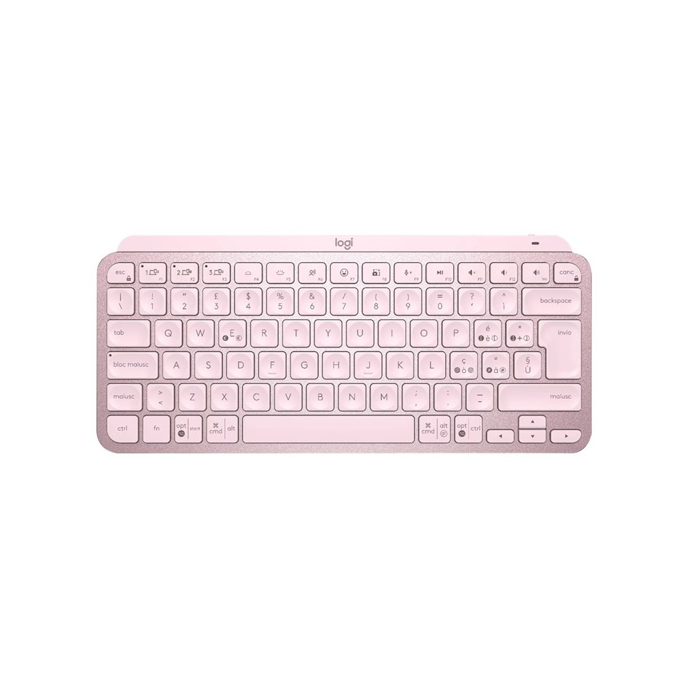 Teclado logitech mx keys mini rosa wireless inalambrico