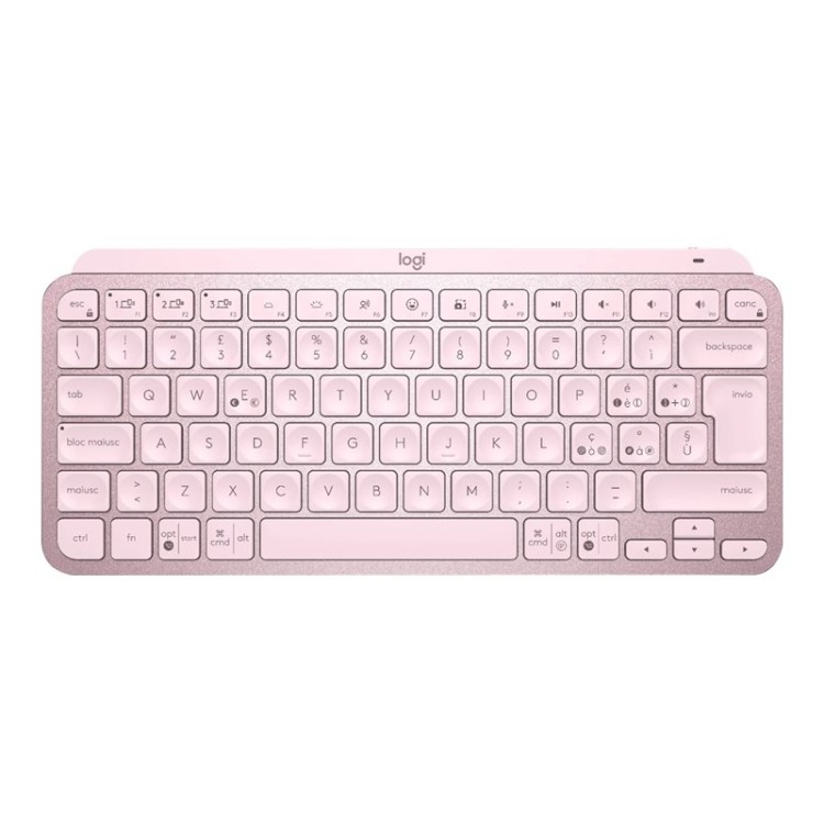 Teclado logitech mx keys mini rosa wireless inalambrico