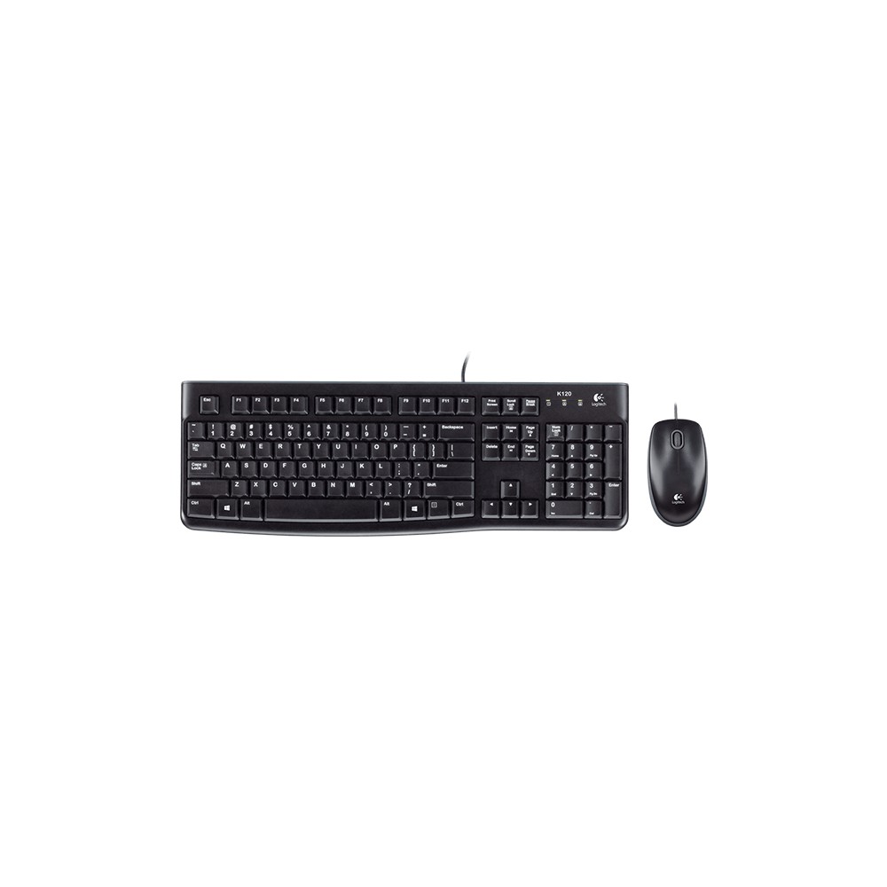 Teclado + mouse raton logitech desktop mk120 usb italiano