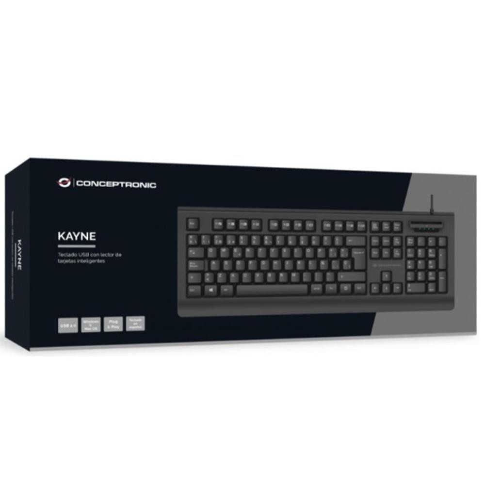 Teclado conceptronic kayne01es lector dnie usb