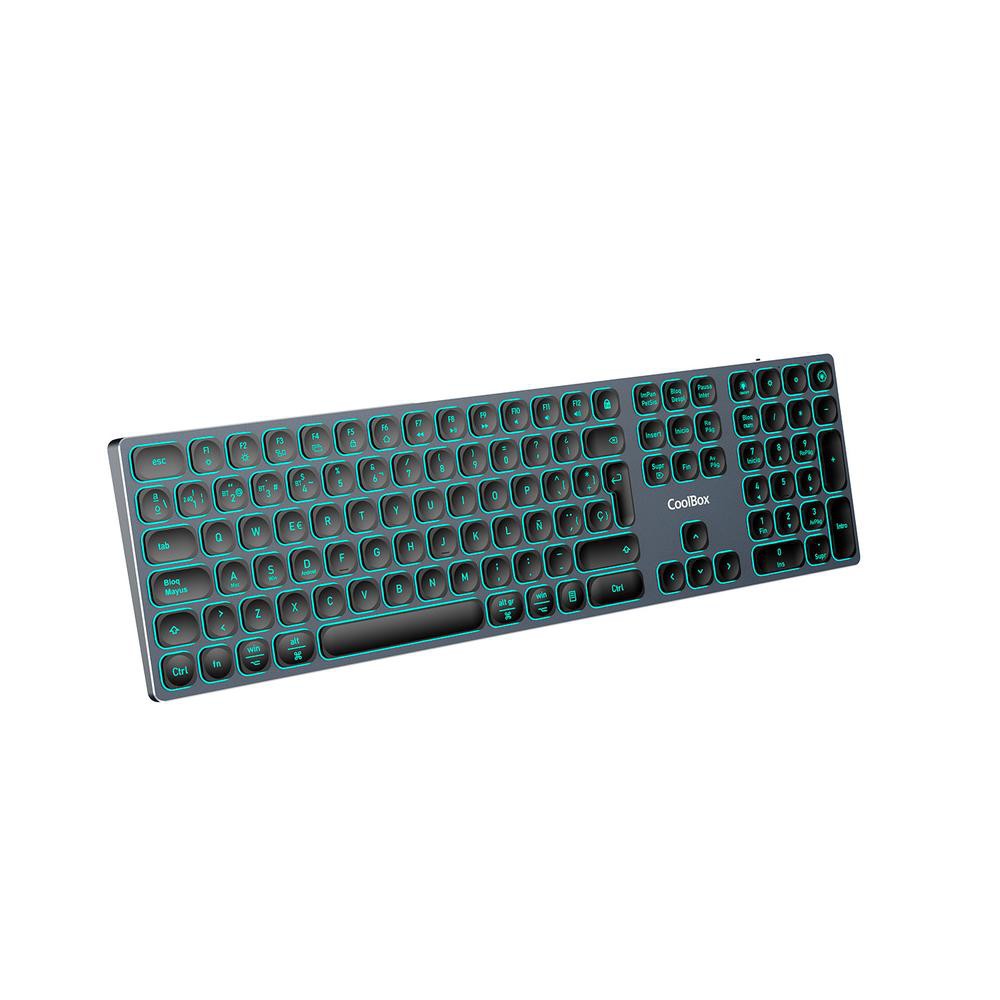 Teclado inalambrico retroiluminado coolbox moonlight key b431