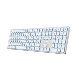 Teclado inalambrico retroiluminado coolbox moonlight key b431 plata blanco