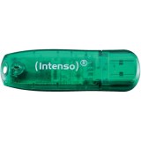 Memoria usb 2.0 intenso rainbow 8gb verde