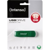 Memoria usb 2.0 intenso rainbow 8gb verde