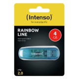 Memoria usb 2.0 intenso rainbow 4gb azul