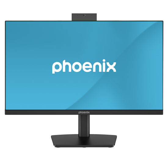 Monitor phoenix visión 24 pro 23.8 pulgadas full hd panel ips webcam integrada abatible hdmi + dp altavoces integrados