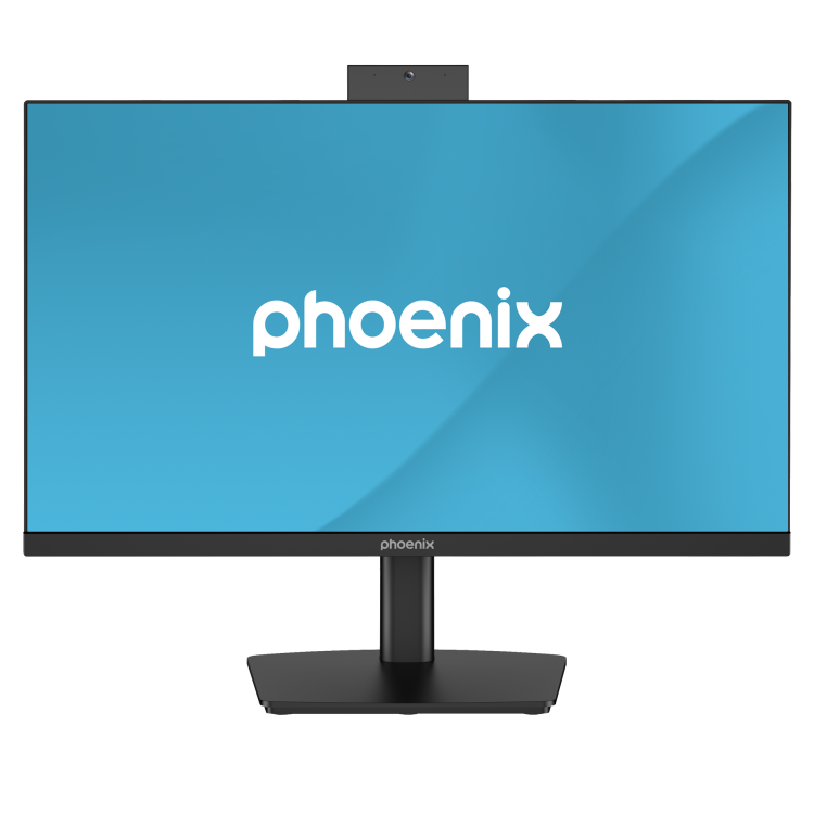 Monitor phoenix visión 24 pro 23.8 pulgadas full hd panel ips webcam integrada abatible hdmi + dp altavoces integrados