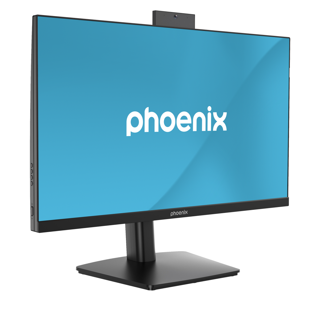Monitor phoenix visión 24 pro 23.8 pulgadas full hd panel ips webcam integrada abatible hdmi + dp altavoces integrados