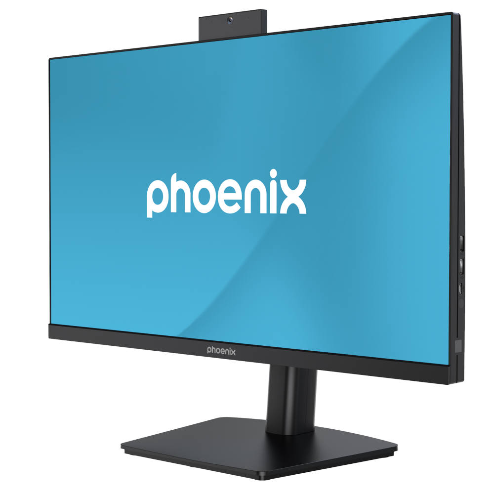 Monitor phoenix visión 24 pro 23.8 pulgadas full hd panel ips webcam integrada abatible hdmi + dp altavoces integrados