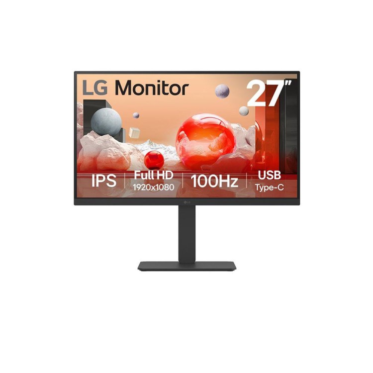 Monitor led lg ips 27ba750 27 pulgadas fhd 5ms hdmi displayport usb - c rj45 reg.altura